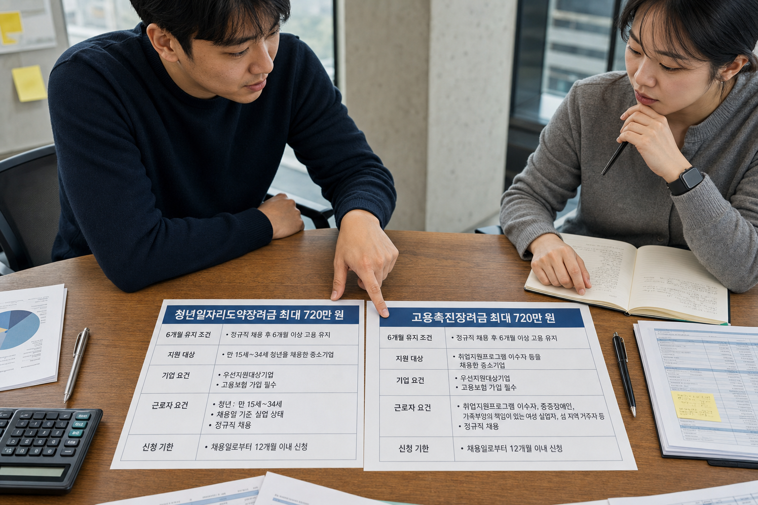 창업기업 근로자 채용 지원 혜택 비교 정리 — 창업기업 근로자 채용 지원 혜택